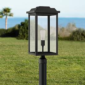 Image1 of John Timberland Eastcrest 22 1/2" Textured Black Outdoor Post Light