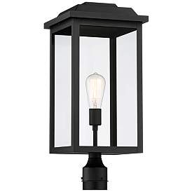 Image3 of John Timberland Eastcrest 22 1/2" Textured Black Outdoor Post Light more views