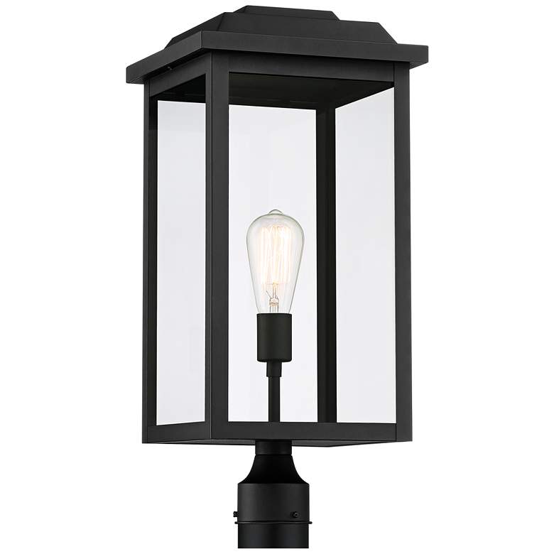 Image 3 John Timberland Eastcrest 22 1/2" Textured Black Outdoor Post Light more views