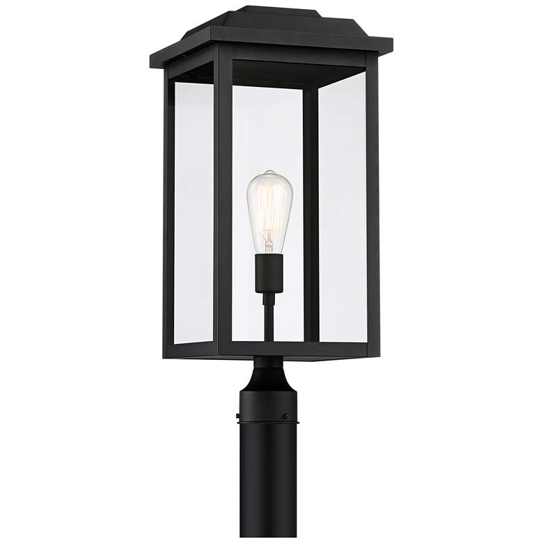 Image 4 John Timberland Eastcrest 22 1/2" Textured Black Outdoor Post Light more views