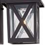 3_John Timberland Elkins 7 1/2" High Black Outdoor Wall Lights Set of 2 more views
