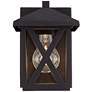 4_John Timberland Elkins 7 1/2" High Black Outdoor Wall Lights Set of 2 more views