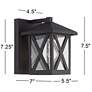 5_John Timberland Elkins 7 1/2" High Black Outdoor Wall Lights Set of 2 more views