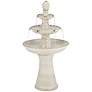 3_John Timberland Formentera 45" Ceramic 3-Tier LED Outdoor Fountain