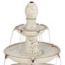 4_John Timberland Formentera 45" Ceramic 3-Tier LED Outdoor Fountain more views