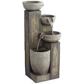 Image2 of John Timberland Four Tier 40 1/2" High LED Cascading Floor Fountain
