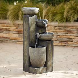 Image1 of John Timberland Four Tier 40 1/2" High LED Cascading Floor Fountain