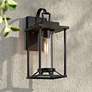 1_John Timberland Frederick 15 1/2" High Sand Black Outdoor Wall Light