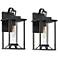 John Timberland Frederick 15 1/2" Sand Black Outdoor Lights Set of 2