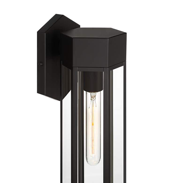 Image 3 John Timberland Gambit 17" High Matte Black Outdoor Wall Light more views