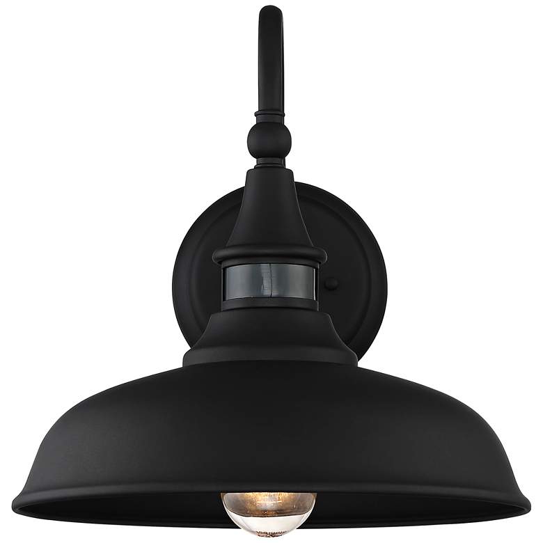 Image 4 John Timberland Gough 12 1/2 inch Black Motion Sensor Outdoor Barn Light more views