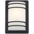 John Timberland Habitat 11" Black and Frosted Glass Outdoor Wall Light