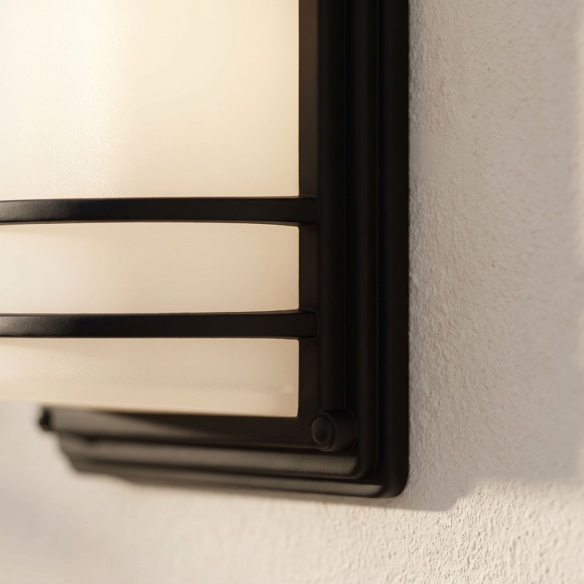 Image 4 John Timberland Habitat 11" Black and Opal Glass Outdoor Wall Light more views