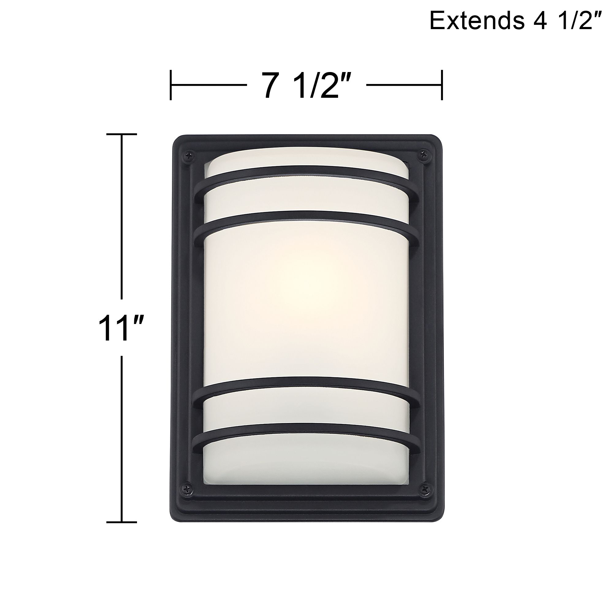 John Timberland Habitat 11" Black and Opal Glass Outdoor Wall Light in scene