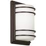 5_John Timberland Habitat 11" Bronze and Opal Outdoor Lights Set of 2 more views