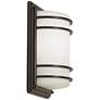 6_John Timberland Habitat 11" Bronze and Opal Outdoor Lights Set of 2 more views