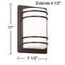7_John Timberland Habitat 11" Bronze and Opal Outdoor Lights Set of 2 more views