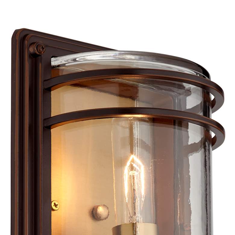 Image 3 John Timberland Habitat 11" High Bronze Outdoor Wall Lights Set of 2 more views