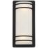 John Timberland Habitat 16" Black and Frosted Glass Outdoor Wall Light