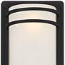 John Timberland Habitat 16" Black and Frosted Glass Outdoor Wall Light
