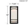 John Timberland Habitat 16" Black and Frosted Glass Outdoor Wall Light
