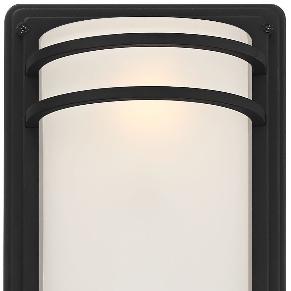 Image 3 John Timberland Habitat 16" Black and Opal Glass Outdoor Wall Light more views