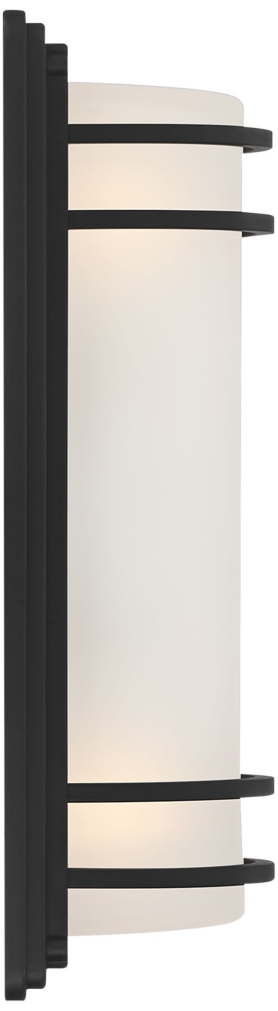 Image 6 John Timberland Habitat 16" Black and Opal Glass Outdoor Wall Light more views