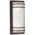 John Timberland Habitat 16" Bronze and Opal Glass Outdoor Wall Light
