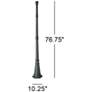 5_John Timberland Hepworth 76 3/4" High Black Outdoor Light Post more views