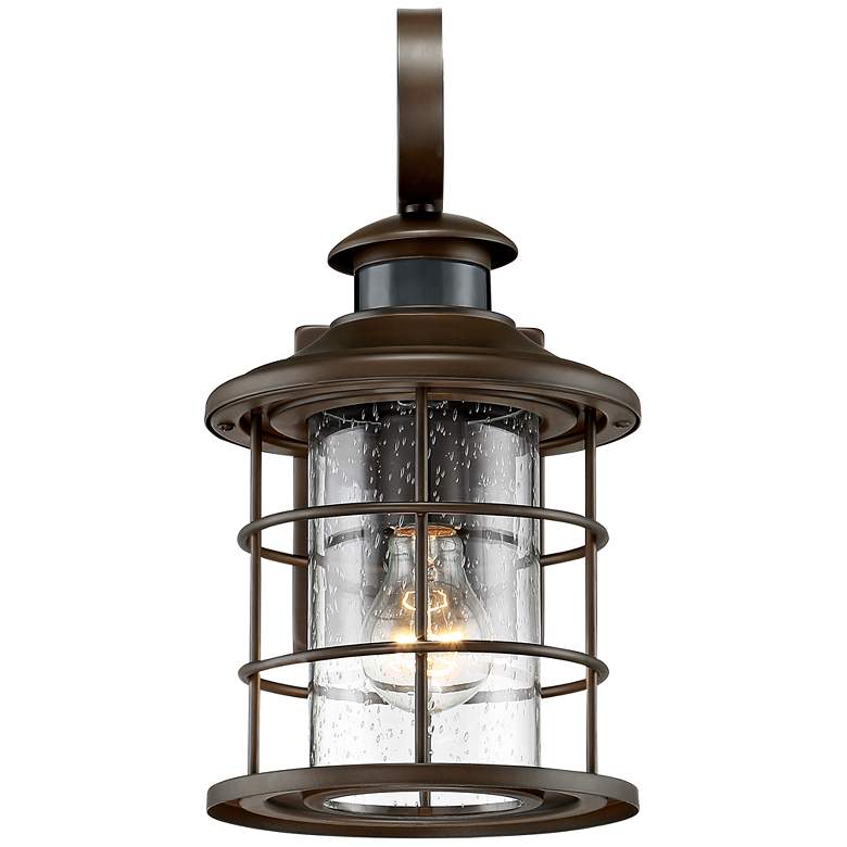 Image 5 John Timberland Hogan 14" High Bronze Motion Sensor Outdoor Wall Light more views