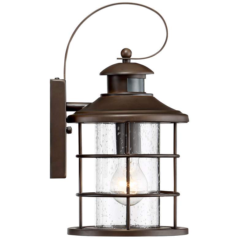 Image 6 John Timberland Hogan 14" High Bronze Motion Sensor Outdoor Wall Light more views