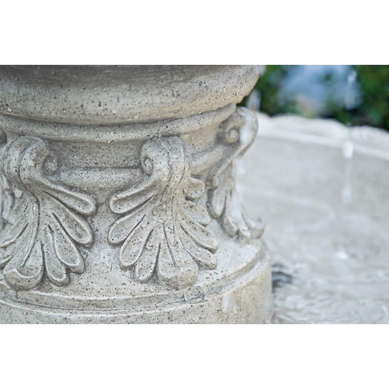 Image 6 John Timberland Ibiza 46" 3-Tiered Sandstone Finish Fountain with LED more views