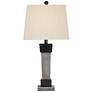 John Timberland Jacob Gray Wood LED Table Lamps Set of 2 with Dimmers