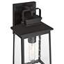 3_John Timberland Jubliee 13" Black and Seeded Glass Outdoor Wall Light more views