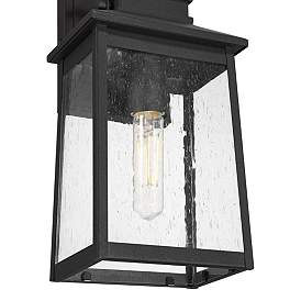 Image4 of John Timberland Jubliee 13" Black and Seeded Glass Outdoor Wall Light more views