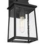 4_John Timberland Jubliee 13" Black and Seeded Glass Outdoor Wall Light more views