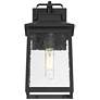 5_John Timberland Jubliee 13" Black and Seeded Glass Outdoor Wall Light more views