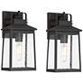 2_John Timberland Jubliee 13" High Black Outdoor Wall Light Set of 2
