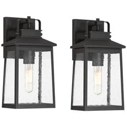 John Timberland Jubliee 13" High Black Outdoor Wall Light Set of 2