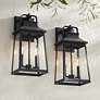 1_John Timberland Jubliee 17 1/4" Black Outdoor Wall Lights Set of 2
