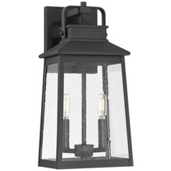 John Timberland Jubliee 17 1/4" High Black 2-Light Outdoor Wall Light
