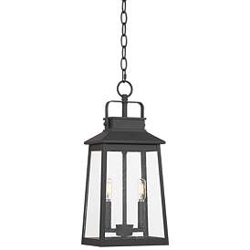 Image2 of John Timberland Jubliee 19 1/4" Black 2-Light Outdoor Hanging Light