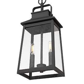 Image4 of John Timberland Jubliee 19 1/4" Black 2-Light Outdoor Hanging Light more views
