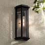 1_John Timberland Lydia 20" High Matte Black Outdoor Wall Light