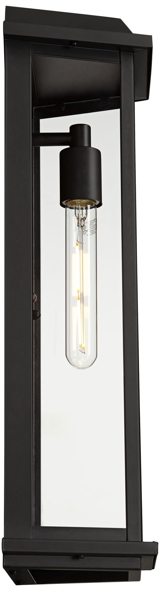 John Timberland Lydia 20" High Matte Black Outdoor Wall Light