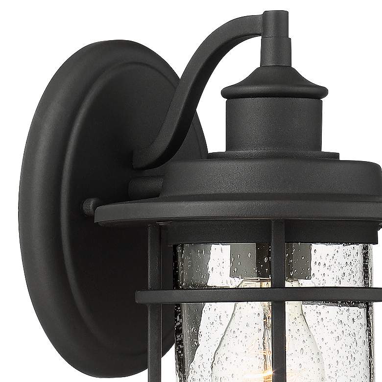 Image 3 John Timberland Markham 10 1/2" Textured Black Outdoor Lights Set of 2 more views
