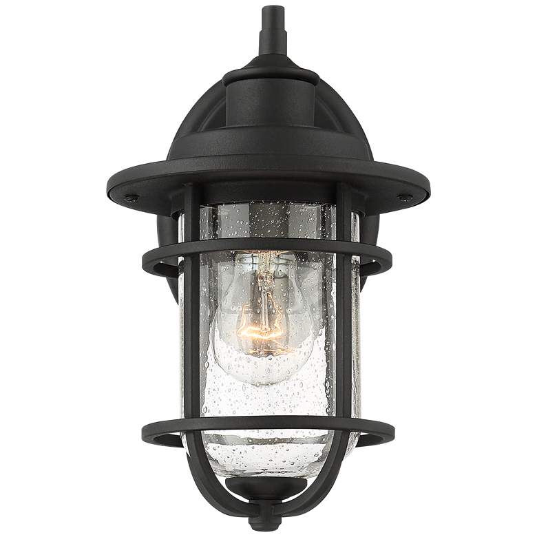 Image 5 John Timberland Markham 10 1/2" Textured Black Outdoor Lights Set of 2 more views