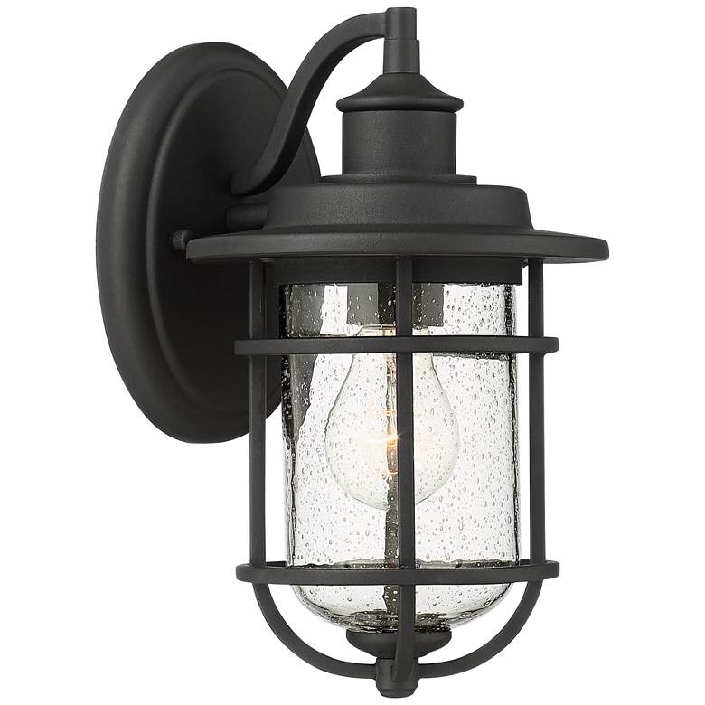 Image 6 John Timberland Markham 10 1/2" Textured Black Outdoor Lights Set of 2 more views
