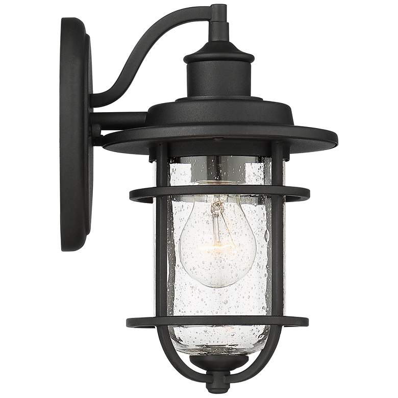 Image 7 John Timberland Markham 10 1/2" Textured Black Outdoor Lights Set of 2 more views