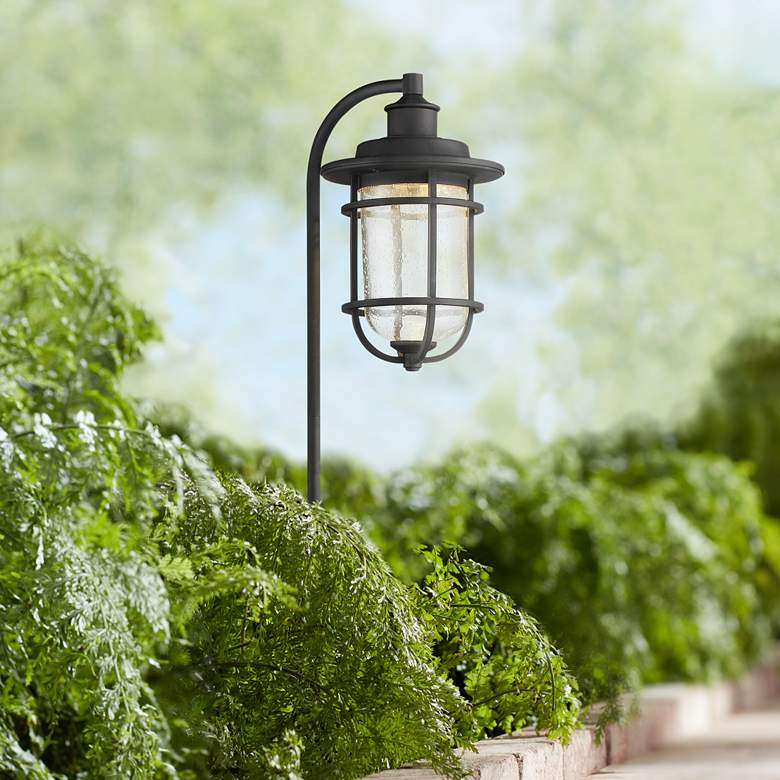 Image 1 John Timberland Markham 26 1/2" Black LED Landscape Path Light